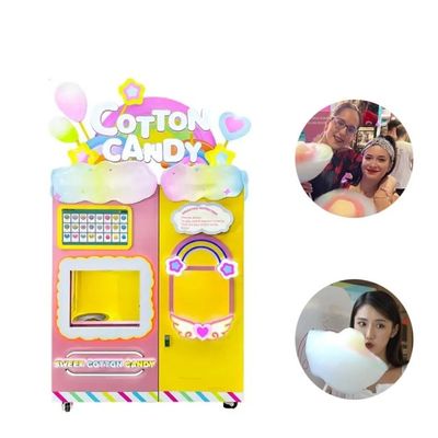 Customized Automatic Mini Cotton Candy Machine Vending Plastic Material