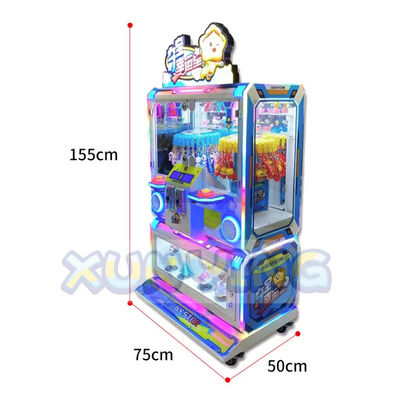 Lucky Wheel Toy Vending Mini Prize Cube Claw Machine For Adults 4 Players