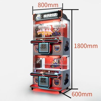 Luxury 4 Players Coin Operated Toy Claw Crane Grabber Machine with Bill Acceptor