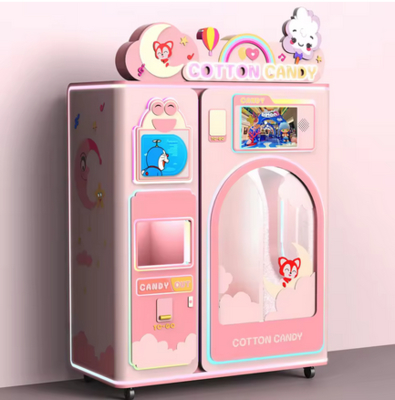 230V Snack Floss Automatic Cotton Candy Vending Machine Coin Pusher