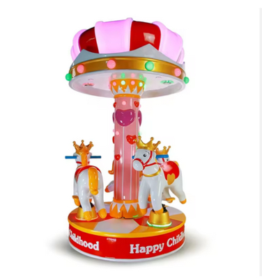 3 Seats Coin Operated Carousel Kiddie Ride Horse Game Machine 6r/Min  Max.Rotating Speed